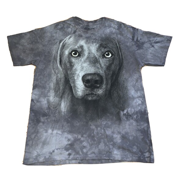 The Mountain Graphic T-Shirt 2013 Black Labrador Dog Puppy Face Tie Dye Large - Picture 1 of 7